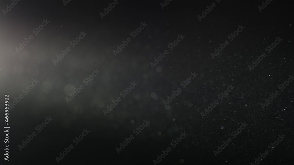 Natural Dust Organic Floating particles in stage light ray (spot) on black background. Dust in air atmosphere for your projects! Just drop it over your footage and use blending (screen) mode.