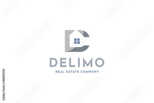 Abstract letter DC for developer house and real estate logo design vector inspiration.