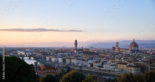 the sunset in Firenze  Florence  from the high