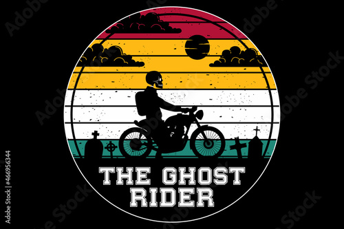 The ghost rider design vintage retro