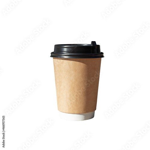Coffee Paper Cup. Isolated on White Background.