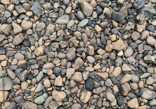 Stone texture background, Pebbles near the river, River stone