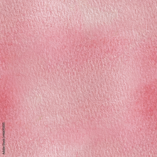 Pink baby girl watercolor seamless pattern. Baby pink paint brush stroke background.
