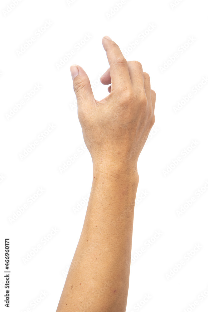 man hand isolated on white background. man hand isolated on white background.