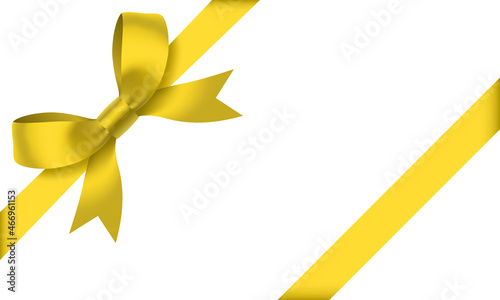 リボン　プレゼント　黄色　高級感　飾り　贈り物　素材