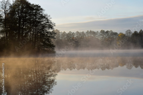 lake and morning autumn fog © zetat