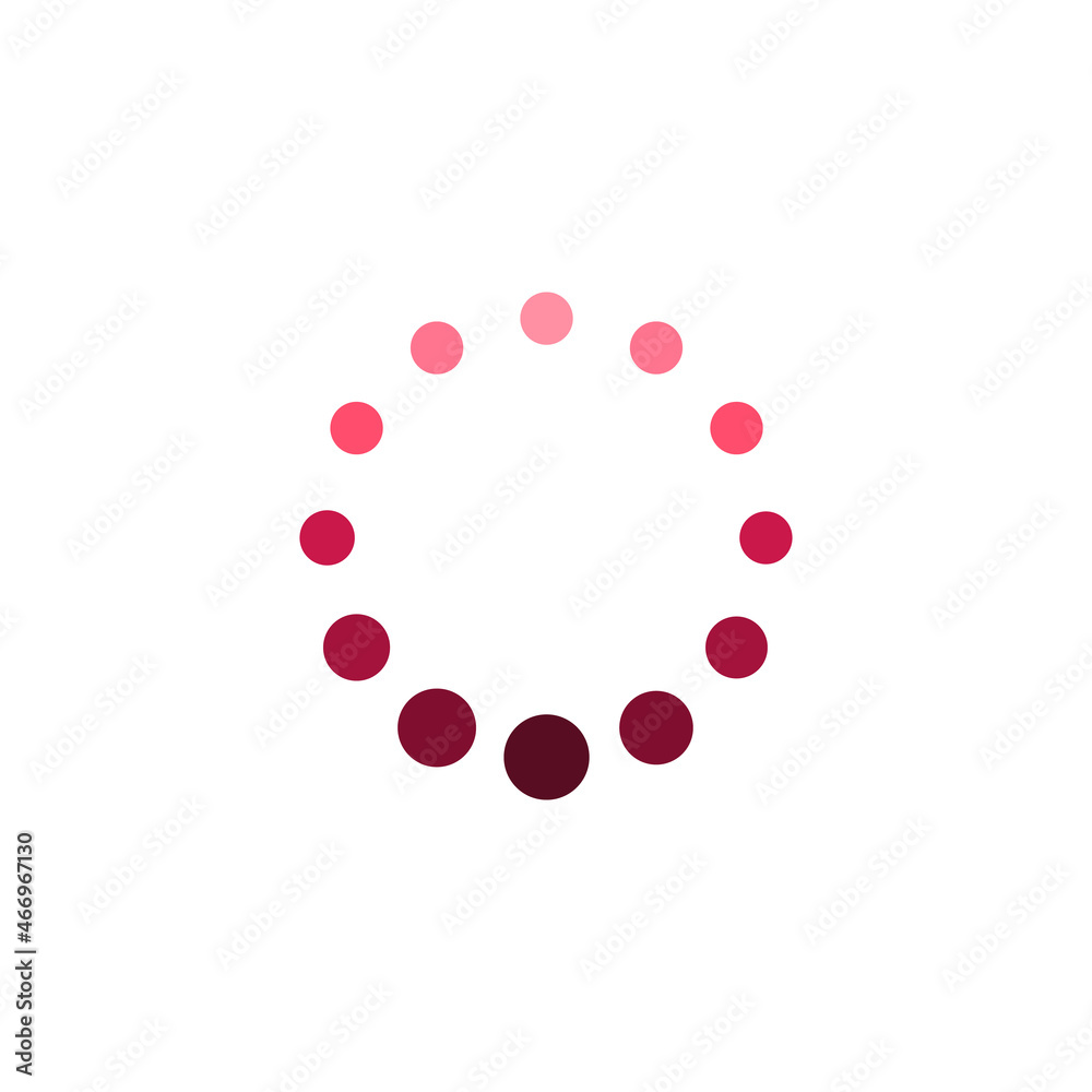 Abstract Round dotted Logo Template. Stock vector illustration isolated on white background Abstract Round dotted Logo Template. Stock vector illustration isolated on white background