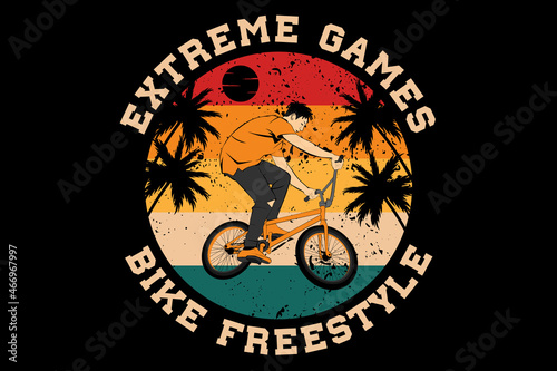Extreme games bike freestyle design vintage retro