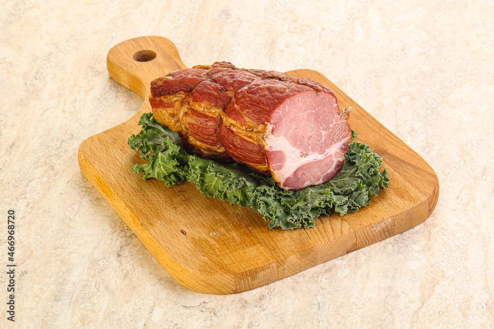 Delicous pork cured meat isolated Delicous pork cured meat isolated