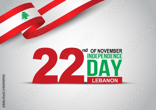 Lebanon independence day greetings. vector illustration design