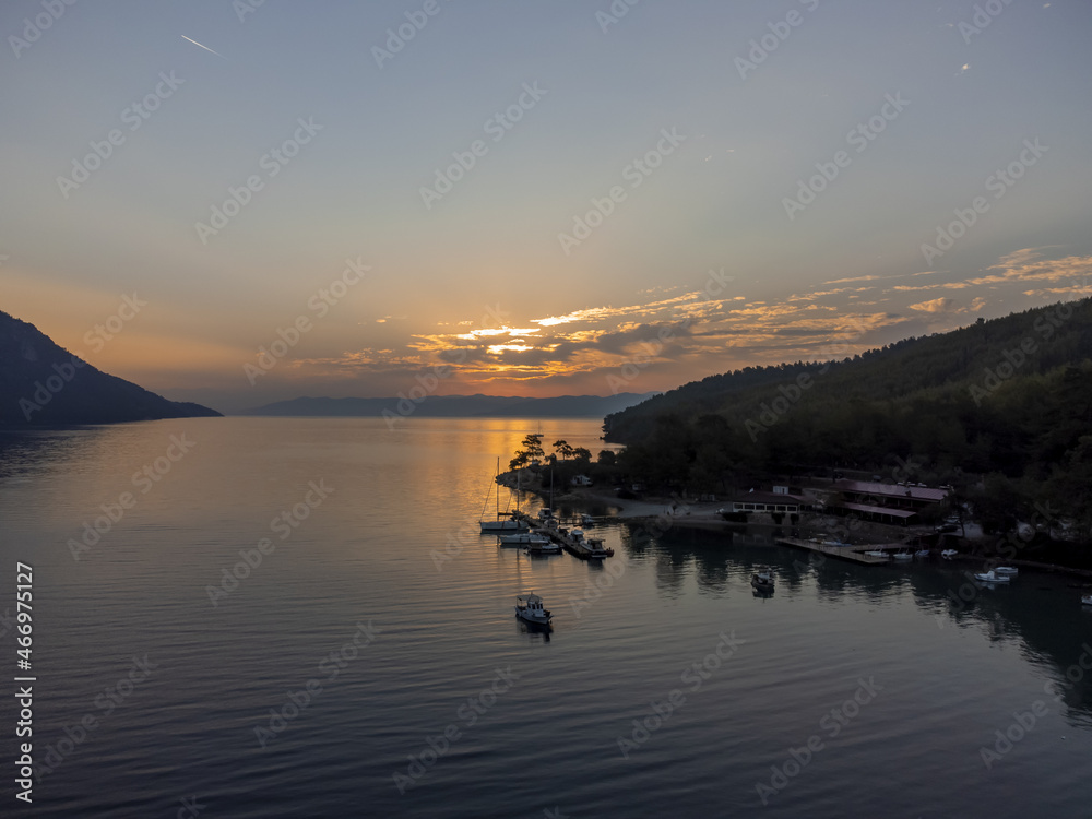 Sailing Port During Sunrise on Gulf Akbuk