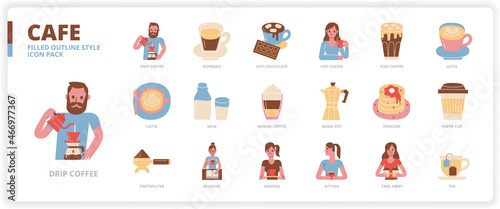 Cafe icon set