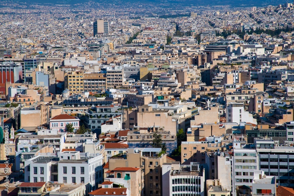Panorama view over the city of athens Panorama view over the city of athens