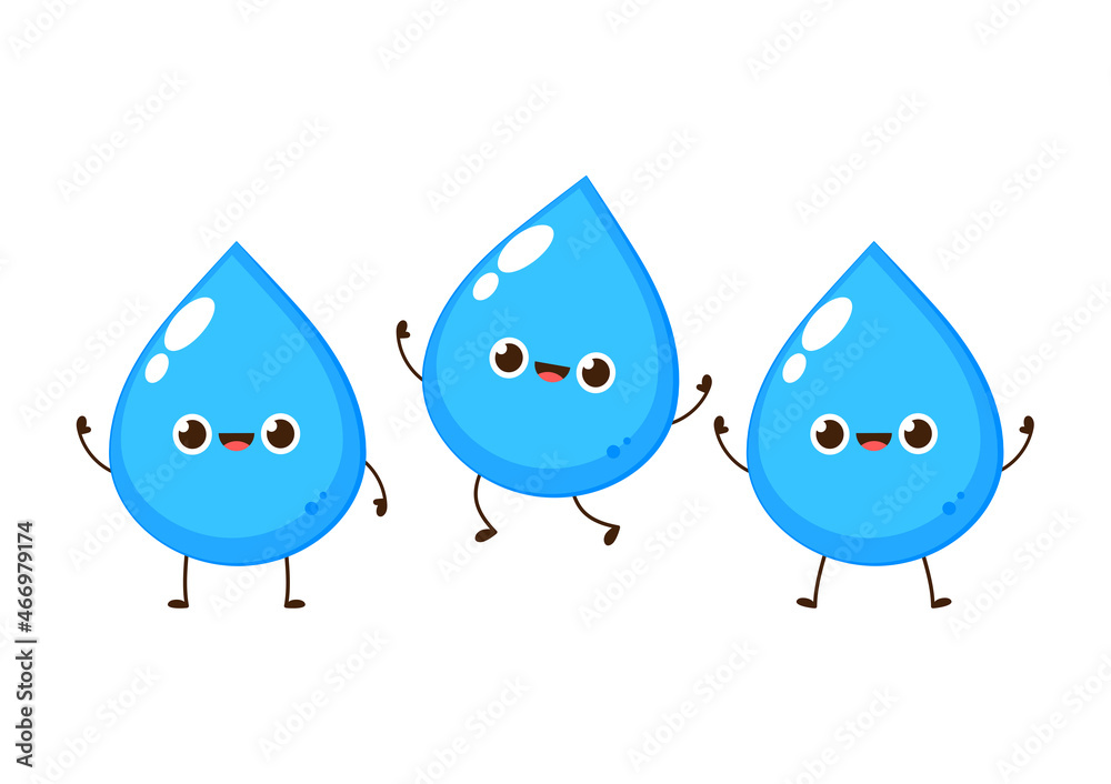 Water drop character design. Water drop vector. Water drop character design. Water drop vector.