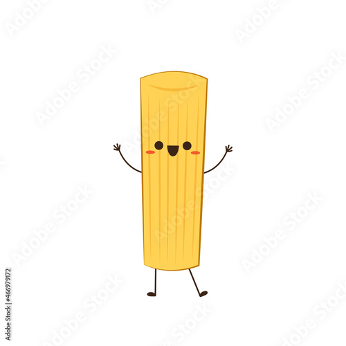 Pasta noodles character design. Pasta noodles on white background. 