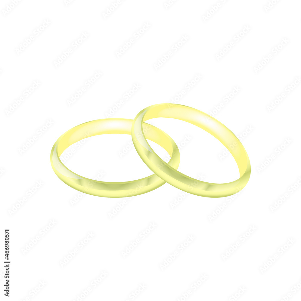 Wedding gold rings, vector graphics Wedding gold rings, vector graphics