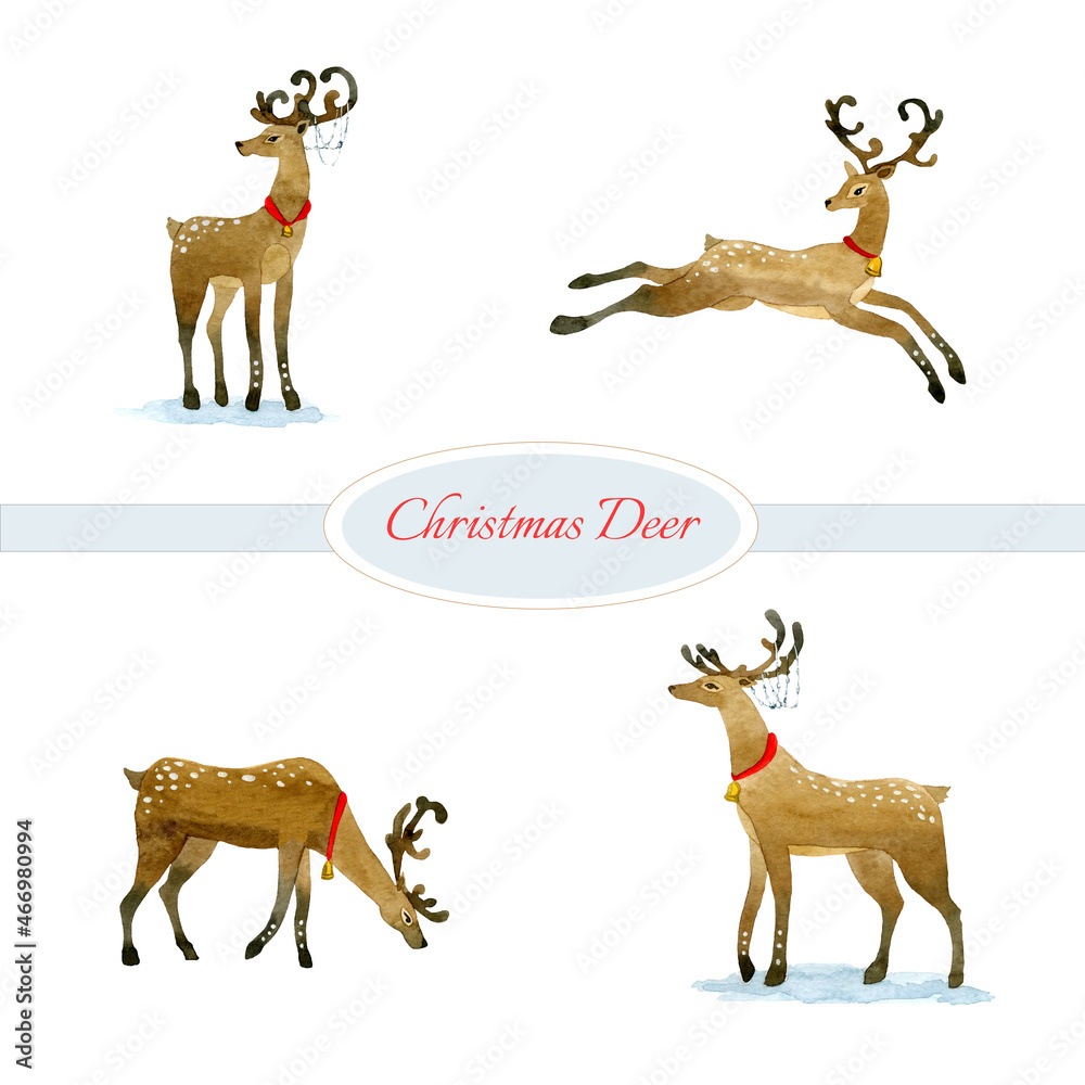 Obraz premium christmas card with deers