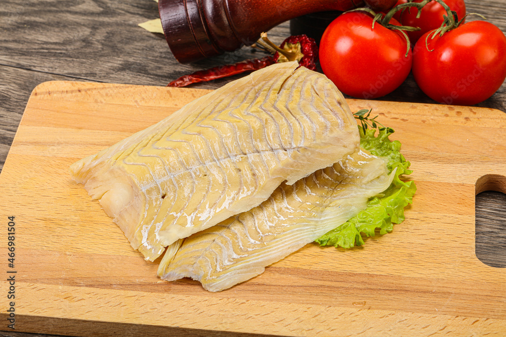 Raw cod fish for cooking