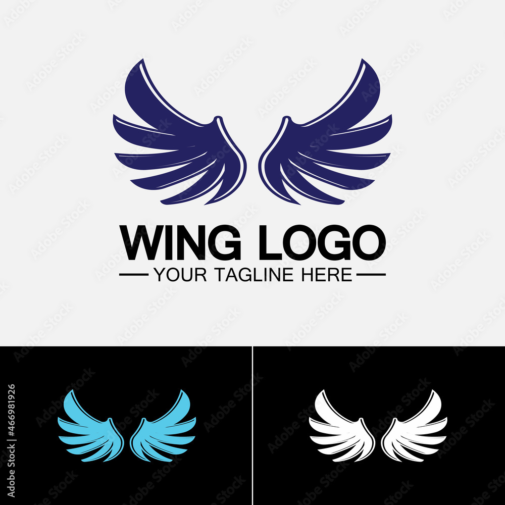 Wings logo vector icon symbol illustration design template Wings logo vector icon symbol illustration design template