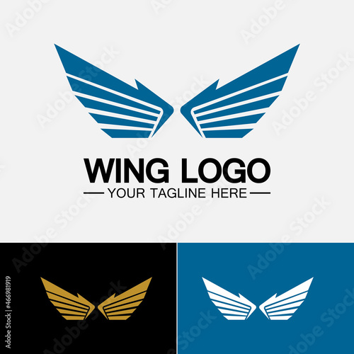 Wings logo vector icon symbol illustration design template