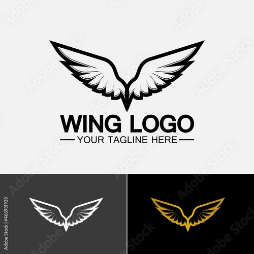 Wings logo vector icon symbol illustration design template