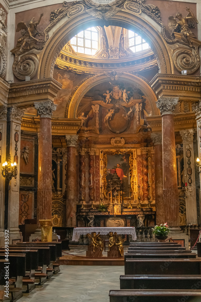Fototapeta premium Interior View of Cappella della Sacra Sindone, Piedmont, Turin, Italy