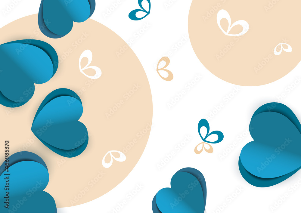 Valentine's hearts. Paper flying elements on a white background. Vector love symbols in the shape of a heart for Happy Women's, Mother's Day, Valentine's Day, greeting card Valentine's hearts. Paper flying elements on a white background. Vector love symbols in the shape of a heart for Happy Women's, Mother's Day, Valentine's Day, greeting card