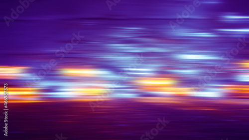 Bright abstract blurred background with bokeh. Blurred lights, neon glowing lines on a dark background.