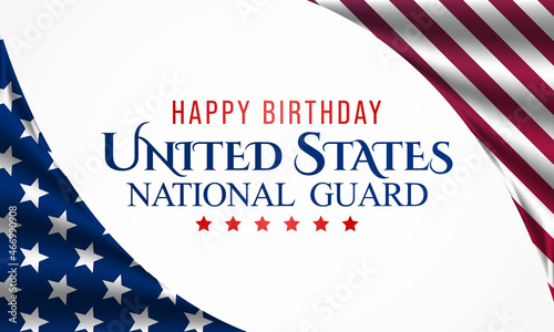 United States National Guard birthday is observed every year on December 13, to show appreciation for the U.S. national guards. Vector illustration