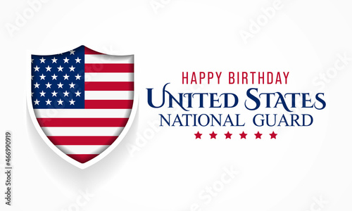 United States National Guard birthday is observed every year on December 13, to show appreciation for the U.S. national guards. Vector illustration