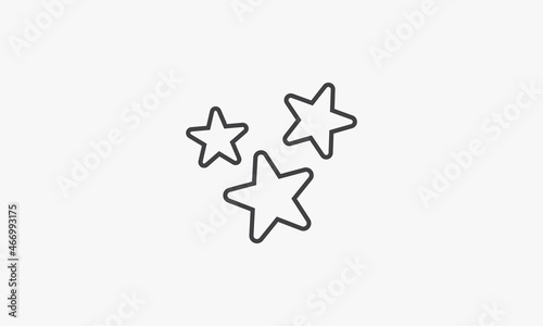 line icon three stars vector illustration.