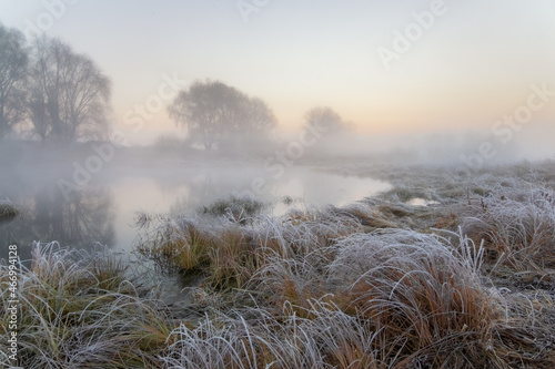 mist on the river