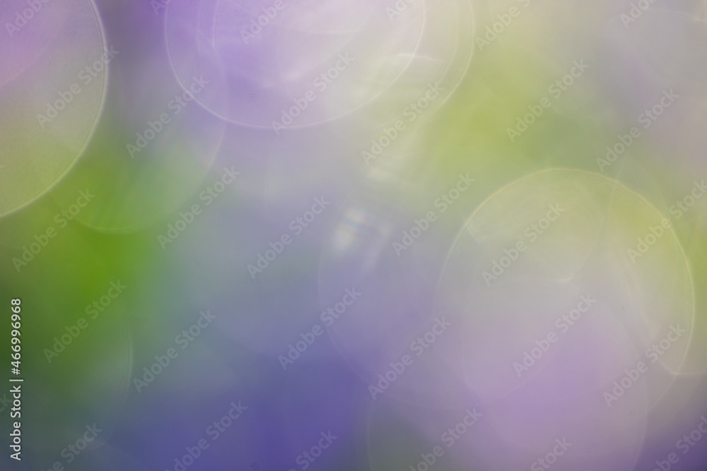 purple and green blurred bokeh background illustration . springtime concept. copy space for text