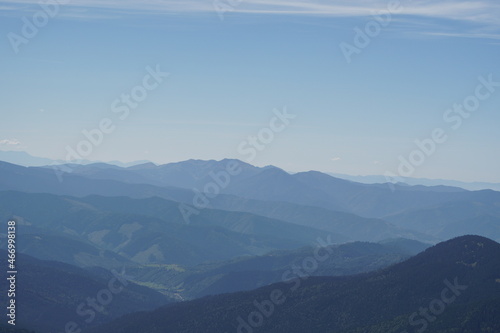 view of the magnificent mountains and sky © Alla