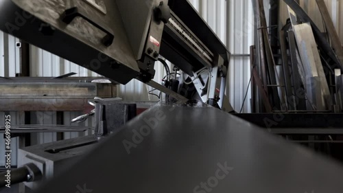 Bandsaw Cutting Through Metal 4K