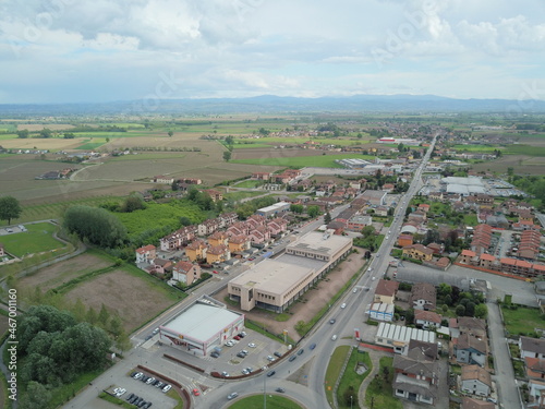 Aerial view of the neighborhood