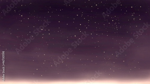 Sky and stars background. Colorful space background. The twinkling sky. Watercolor sky background.