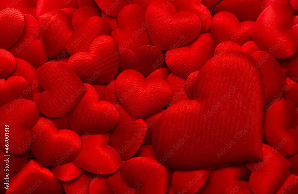 Background from hearts. Red hearts on a red background top view. Background for love flat lay. Background from hearts. Red hearts on a red background top view. Background for love flat lay.