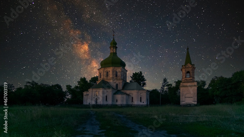 church at night