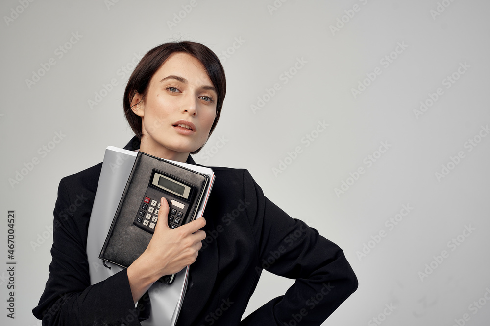 woman in costume documents Professional Job isolated background woman in costume documents Professional Job isolated background