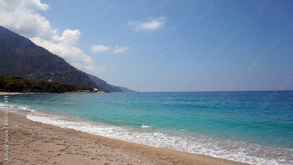 beautiful beach on the mediterranean sea