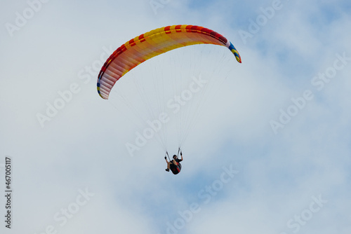 Paraglider Flying in the Sky