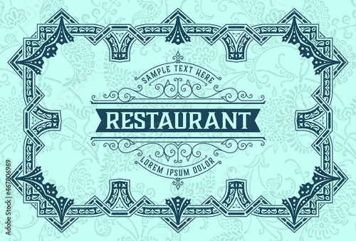 Western card with vintage style