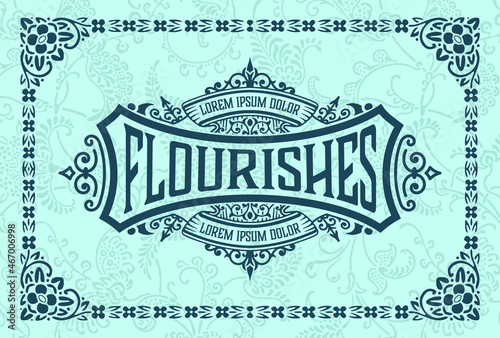 Western card with vintage style