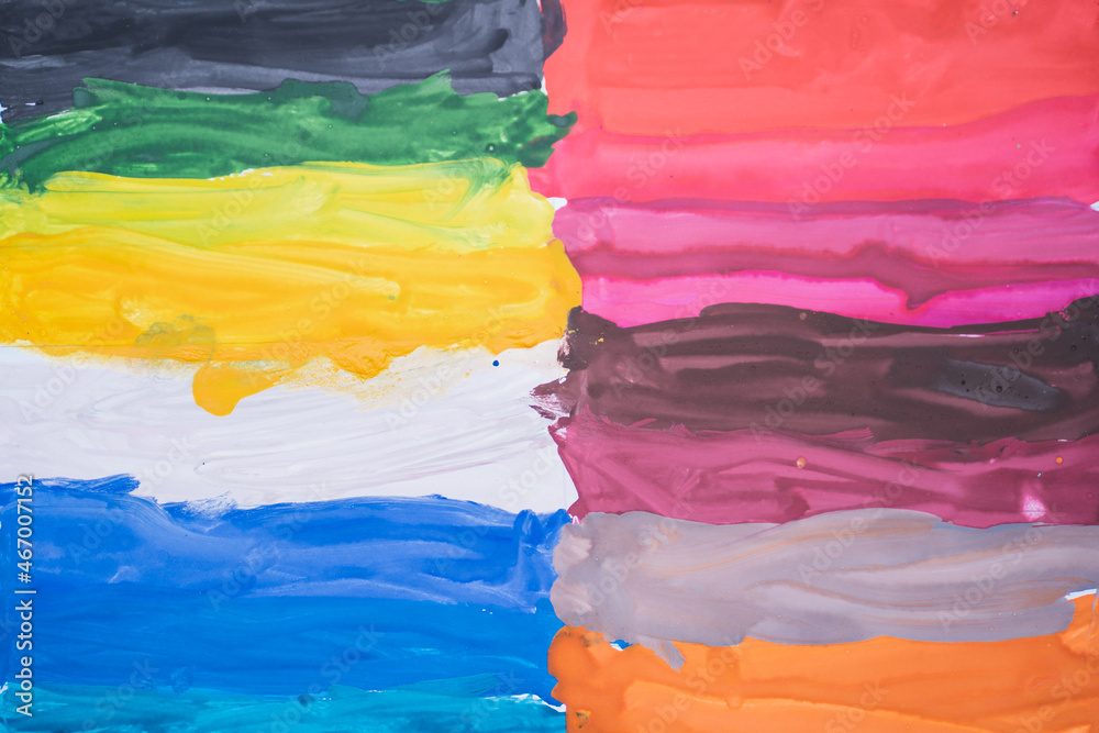 Fototapeta premium Blurry background with paint strokes. Background without sharpness. The child drew an abstract background