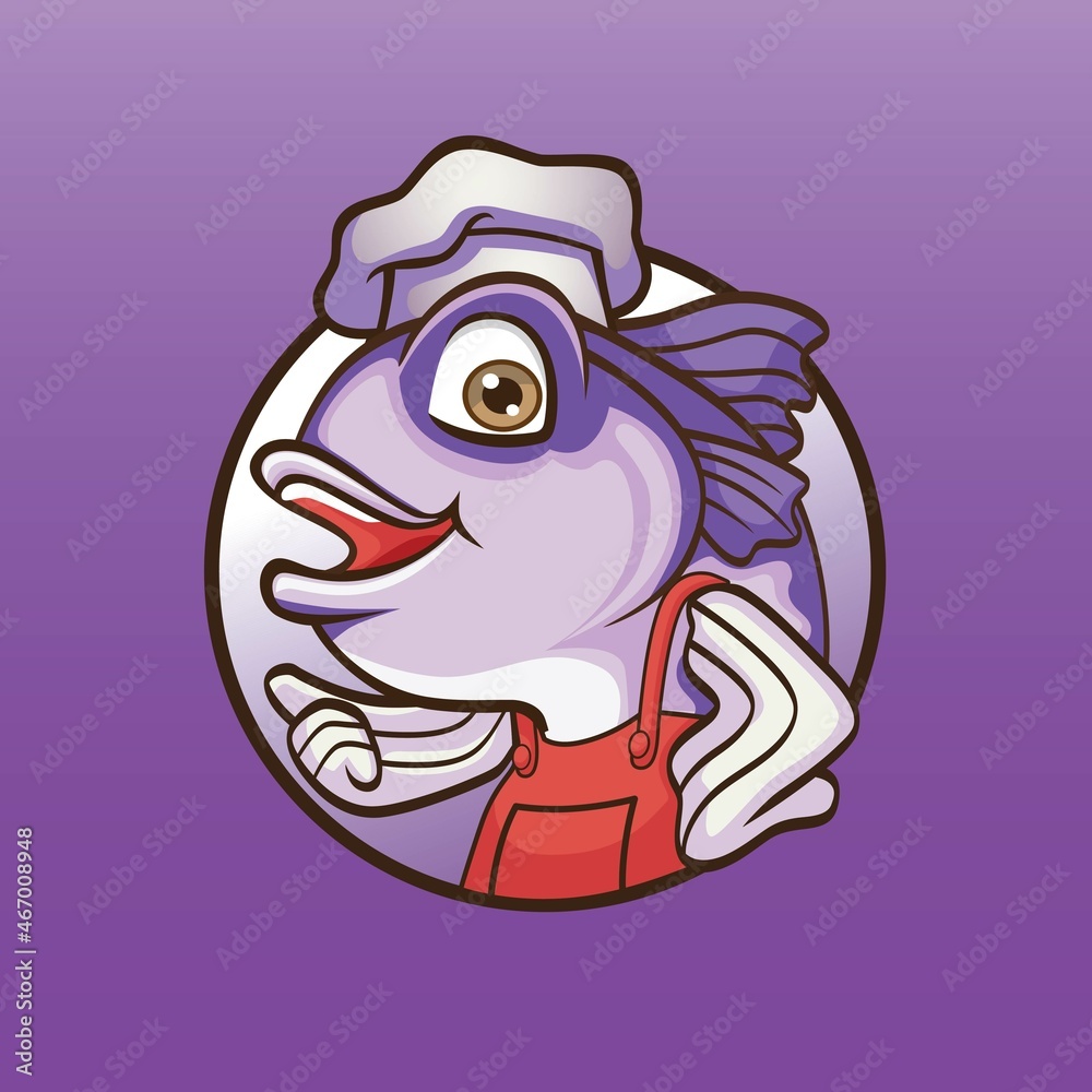 Fish Chef Mascot Logo Design