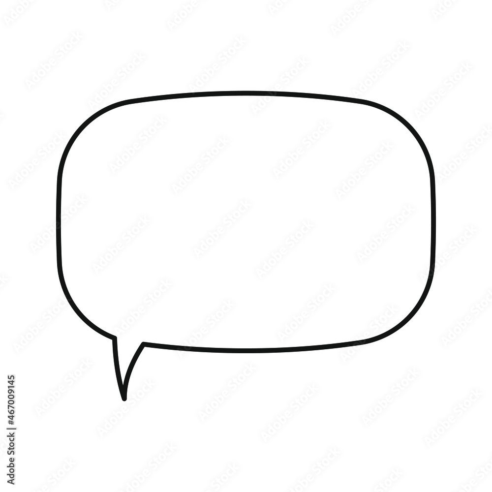 Speech bubble, speech balloon, chat bubble line art vector icon for apps and websites. Speech bubble, speech balloon, chat bubble line art vector icon for apps and websites.