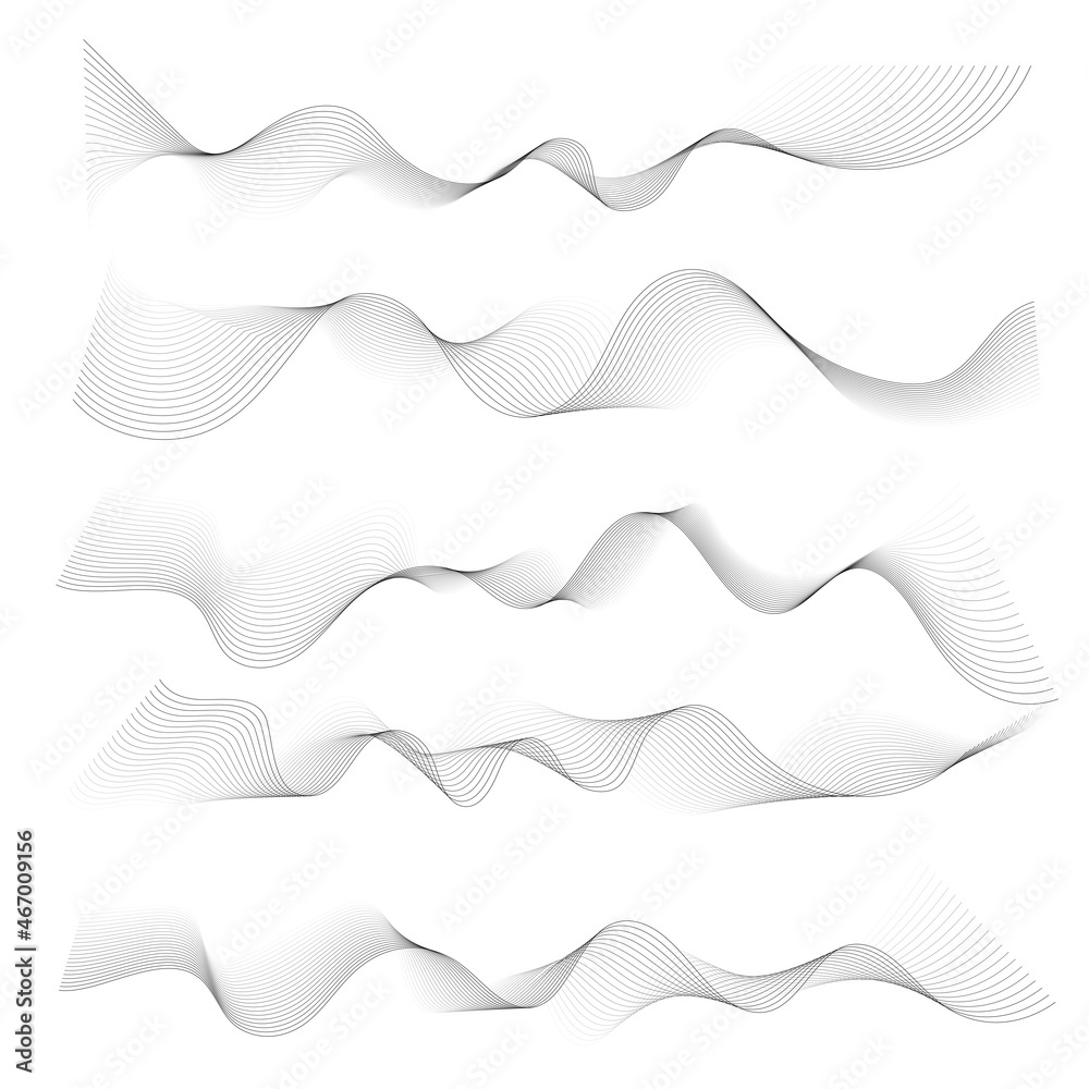 Vector abstract flowing wave lines background. Design element for presentation. website template