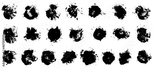 Elements of blot paint, set of ink stains. Vector illustration