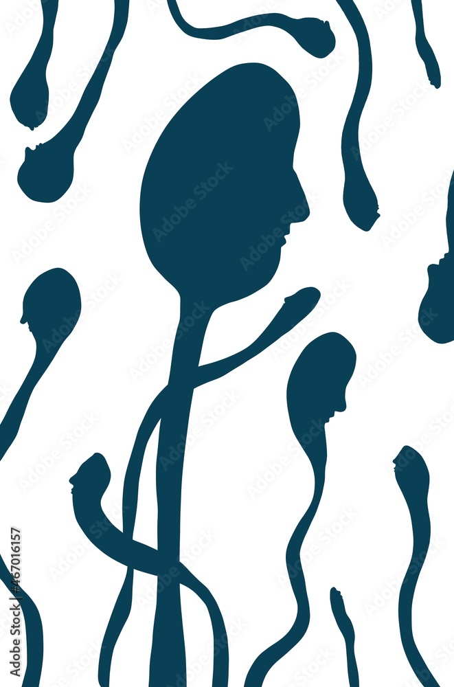Abstract Pattern With Human Profiles Abstract Pattern With Human Profiles